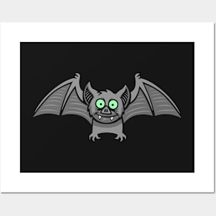 Cute Cartoon Bat Posters and Art